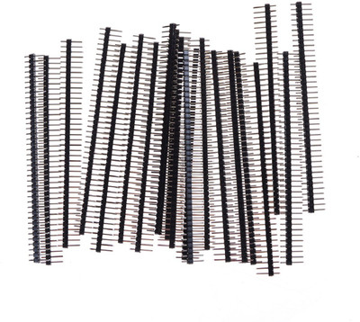

REES52 MALE HEADER BLACK 40 PIN 10PCS Alternative Energy Electronic Hobby Kit