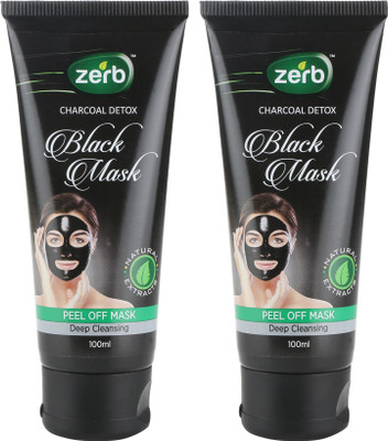 

Zerb Natural Extracts With Aloe Vera Removes Oil Dirt And Makes Your Skin Soft And Supple Charcoal Black Peel Mask-Pack Of 2(500 g)
