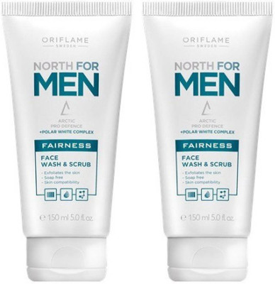 

Oriflame Sweden NORTH FOR MEN - FACE WASH AND SCRUB ( PACK OF 2 ) Face Wash(150 ml)