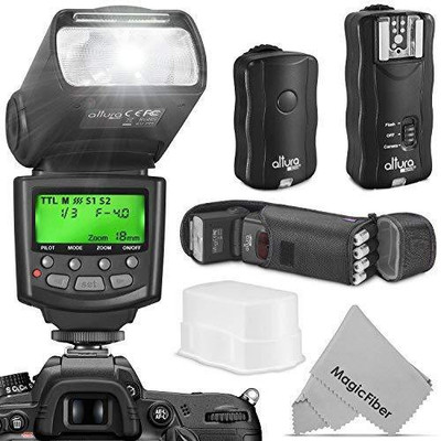 

Altura Photo Professional Flash Kit DSLR with E-TTL Flash AP-C1001, Wireless Flash Trigger Set and Accessories Flash(Black)