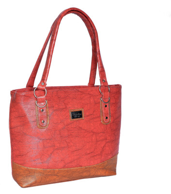 

Borsamania Shoulder Bag(Red, Brown), Brown;red