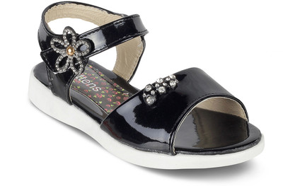 

KITTENS Girls Velcro Flats(Black