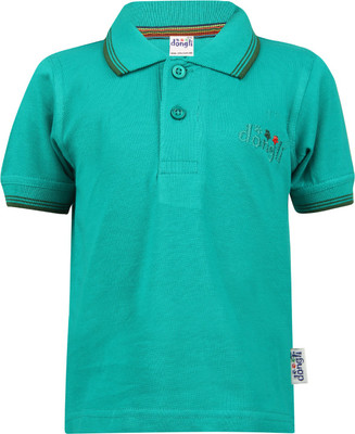 FabTag - Dongli Boys Embroidered Cotton T Shirt(Light Green, Pack of 1) Flipkart