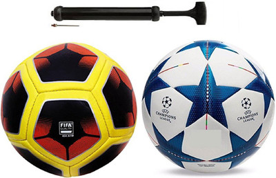 

ALEN MK Match Football+Star Blue Football With Pump Combo Kit Football Kit