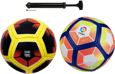 

ALEN MK Match Football+Lalinga Multicolor Football With Pump Combo Kit Football Kit
