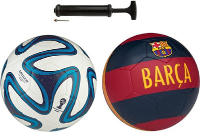 

Unik Bazuka Blue + Barssa Red Combo Football + Pump Football Kit