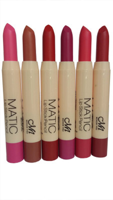 

Menow Matic Lipstick Pack of 6 Shade-A(Multicolor, 4.5 g)