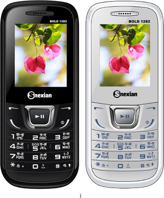 

Snexian Bold 1282 Combo of Two Mobiles(Black, White)