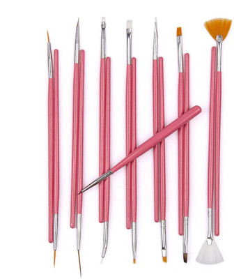 

Fully Nail Art Brushes For Women And Girls, Nail Art Drawing Brush Tools, Set Of 15(pink)
