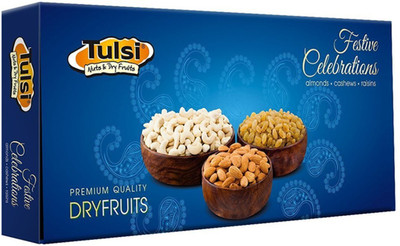 

Tulsi Festive Celebrations Dry Fruits Gift Box Almonds, Cashews, Raisins(300 g, Box)