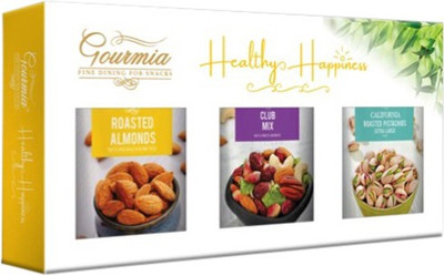 

Gourmia Healthy Happiness Dry Fruits Gift Pack Almonds, Pistachios, Assorted Fruits & Nuts(600 g, Box)