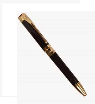 

RUDI KELLNER Germany MasterMind Gold Trim, Blue Ink, Black Body, Fine Point, Exclusive Ball Pen