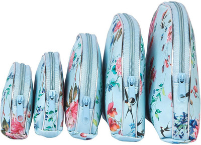 

Uberlyfe Blue Flower 5 in 1 Multi-purpose Pouch(Blue)