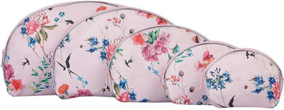 

Uberlyfe Pink Flower 5 in 1 Multi-purpose Pouch(Pink)