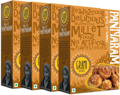 

Grami Superfoods Millet Paniyaram Mix (pack of 4), 800 g 800 g(Pack of 4)
