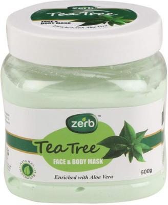 

Zerb Natural Extracts With Aloe Vera Removes Oil Dirt And Makes Your Skin Soft And Supple Tea Tree Face And Body Mask Scrub(500 g)