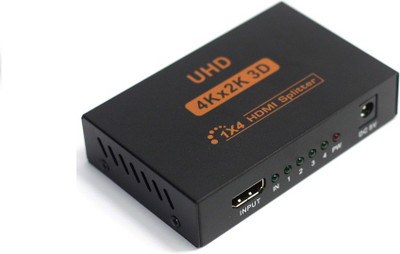 

Sheen HDMI Splitter 1080P 3D Support 1-in 4-Out HDMI Port Converter Switcher Adapter HUB for HDTV/STB/ DVD/Projector / DVR Media Streaming Device(Black)