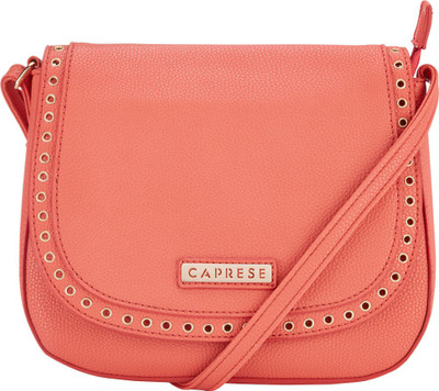 Caprese Women Casual Pink PU Sling Bag
