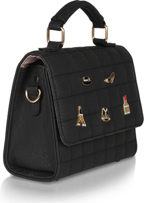 

Fiona Trends Women Casual, Evening/Party Black PU Sling Bag