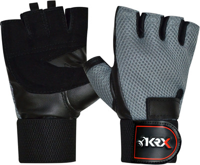 

KRX K-404 With Wrist Support Gym & Fitness Gloves (, Grey