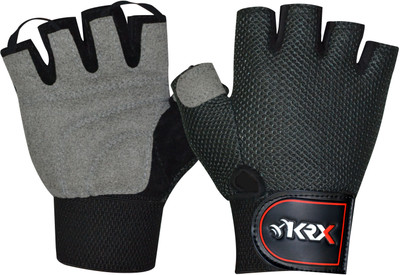 

KRX FUSION With Wrist Support Gym & Fitness Gloves (L, Grey), Dark grey