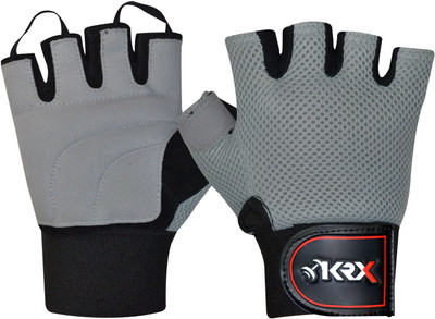 

KRX FUSION With Wrist Support Gym & Fitness Gloves (XL, Grey), Light grey