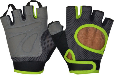 

KRX STORM-1 Gym & Fitness Gloves (M, Grey), Grey/green
