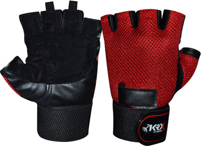 

KRX K-404 With Wrist Support Gym & Fitness Gloves (M, Red)