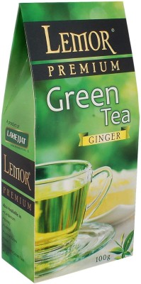 Lemor Ginger Flavored Pack of 2 for Healthy Indian Beverage Drinkers Ginger Green Tea Tetrapack(2 x 50 g)