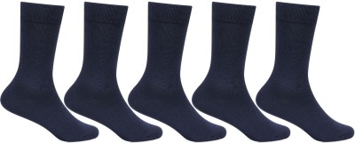 BONJOUR Boys & Girls Solid Mid-Calf/Crew(Pack of 5)