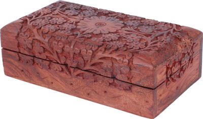 

Crafts haveli Handcrafted Wooden Jewelry Box jewellery box Vanity Box(Brown)