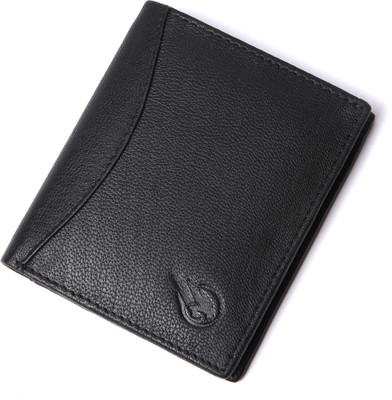 

RUGE Men Casual Black Genuine Leather Wallet(8 Card Slots)