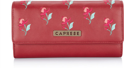 

Caprese Women Evening/Party Red Artificial Leather Wallet(8 Card Slots)