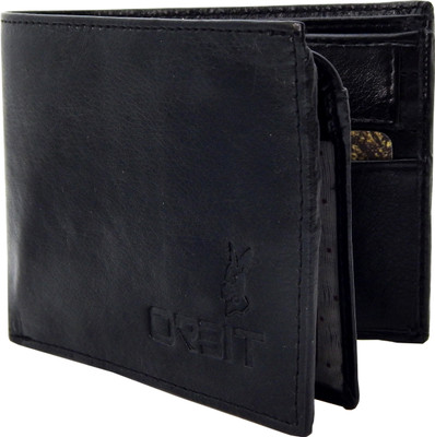 

Orbit Men Black Genuine Leather, Fabric Wallet(7 Card Slots)