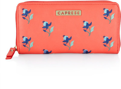 

Caprese Women Casual Orange Artificial Leather Wallet(8 Card Slots), Powder peach