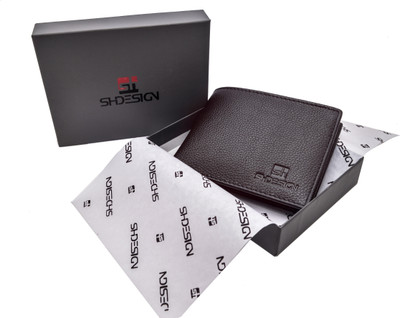 

SH DESIGN Men Brown Genuine Leather Wallet(5 Card Slots)