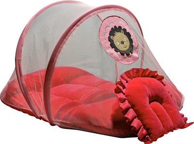 

CROOX Cotton Mosquito Protector Comfy Baby Bed CRX__DSC0089B Portable Crib(Fabric, Red)