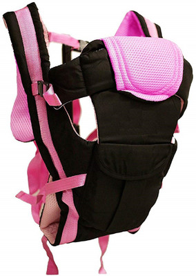 

Aayat Kids Adjustable 4 Positions Baby Carrier 3D Backpack Infant Newborn Pouch Bag Wrap Soft Structured Sling Front Back X18 Baby Carrier(Black, Pink, Front carry facing out)