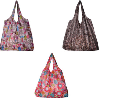 

Jewelz Combo of three stylish, sporty foldable shopping bags Multipurpose Bag(Multicolor, 12)
