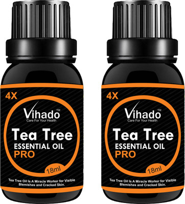 

VIHADO 4x PRO Pure Tea Tree Essential Oil (18 gm) (Pack of 2)(18 ml)