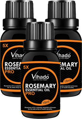 

VIHADO 4x PRO Rosemary Pure Essential Oil (18 gm) (Pack of 3)(18 ml)