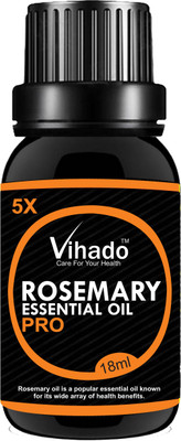 

VIHADO 4x PRO Pure Rosemary Essential Oil 4x PRO - Rosmarinus Officinalis - 18gm (Pack of 1)(18 ml)
