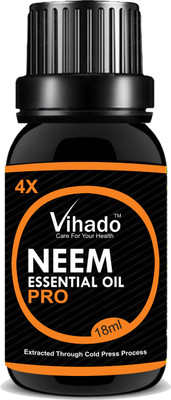 

VIHADO 4x PRO Pure Neem Oil 18gm (Azadirachta Indica) 100% Natural Cold Pressed(18 ml)