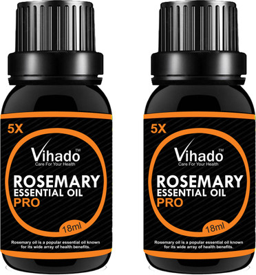 

VIHADO 4x PRO Rosemary Essential Oil 4x PRO (18 gm) (Pack of 2)(18 ml)