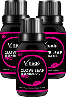 

VIHADO 5x PRO Clove Essential Oil 5x PRO (18 gm) (Pack of 3)(18 ml)