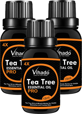 

VIHADO 4x PRO Tea Tree essential oil with Dropper (18 gm) (Pack of 3)(18 ml)
