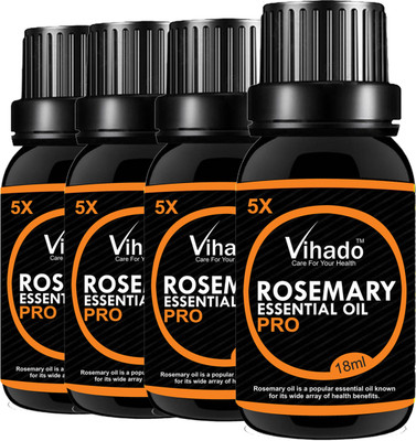 

VIHADO 4x PRO Rosemary Essential oil (18 gm) (Pack of 4)(18 ml)