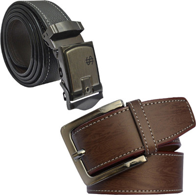 

LOOPA Men Casual Black, Brown Synthetic Belt, Multicolor