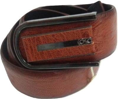 

SM Men Casual Tan Artificial Leather Belt, Brown