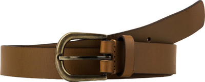 

Aditi Wasan Men Formal Brown Genuine Leather Belt, Tan